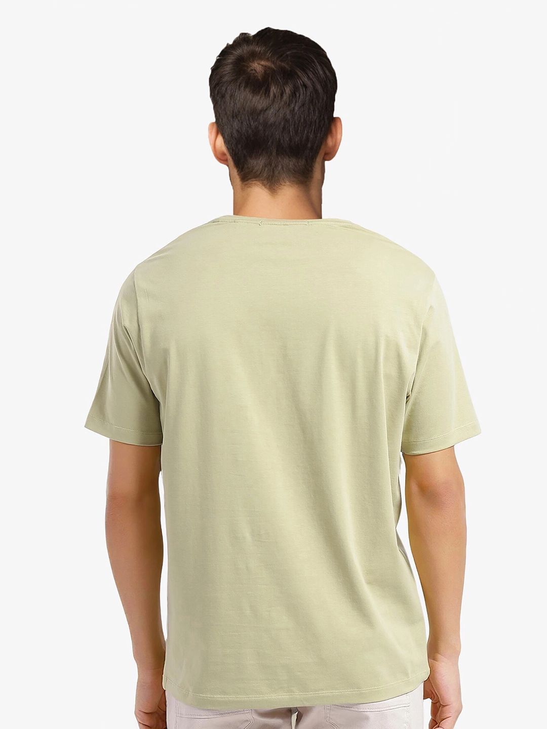 RARE RABBIT Men Typography Printed Round Neck Cotton T-shirt