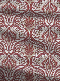 MYTRIDENT Gulnaz Red Celebration Flat 144TC Queen Cotton 1 Bedsheet with 2 Pillow Covers