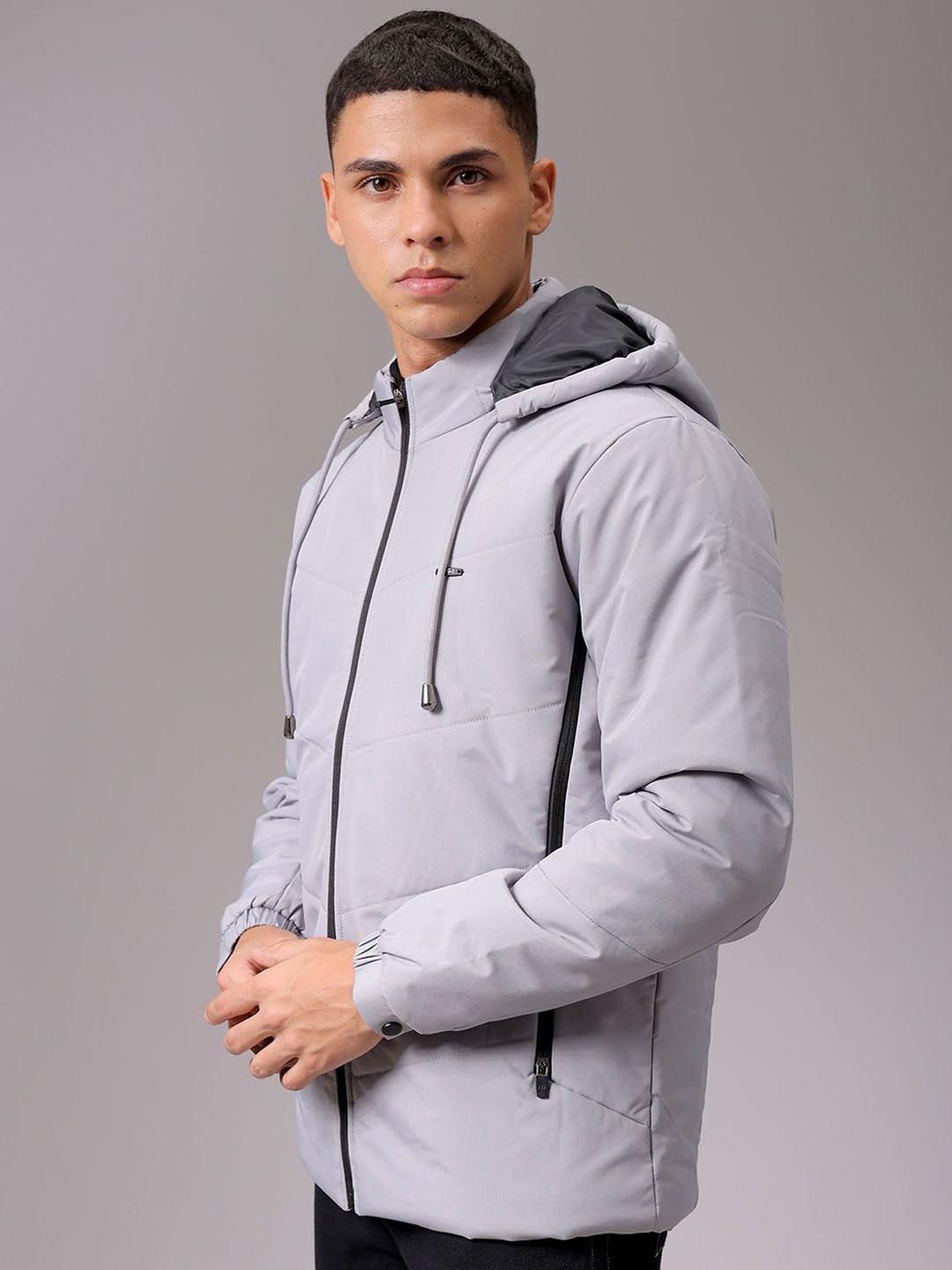 The Indian Garage Co Men Hooded Slim Fit Puffer Jacket