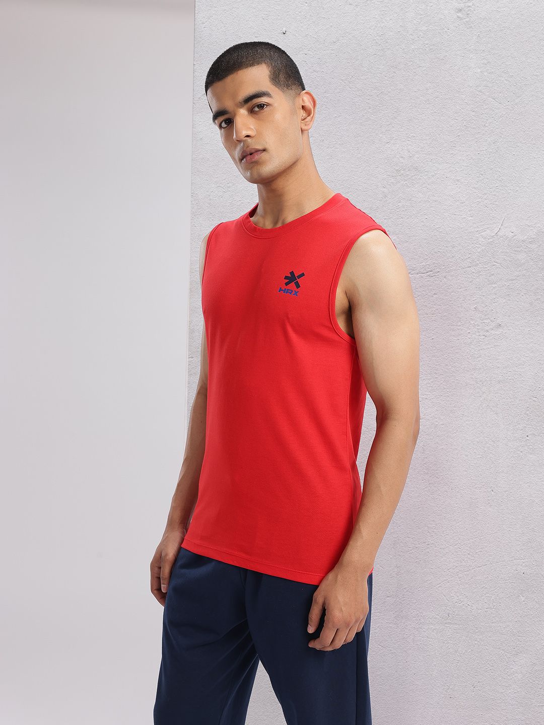HRX by Hrithik Roshan Solid Sleeveless T-shirt
