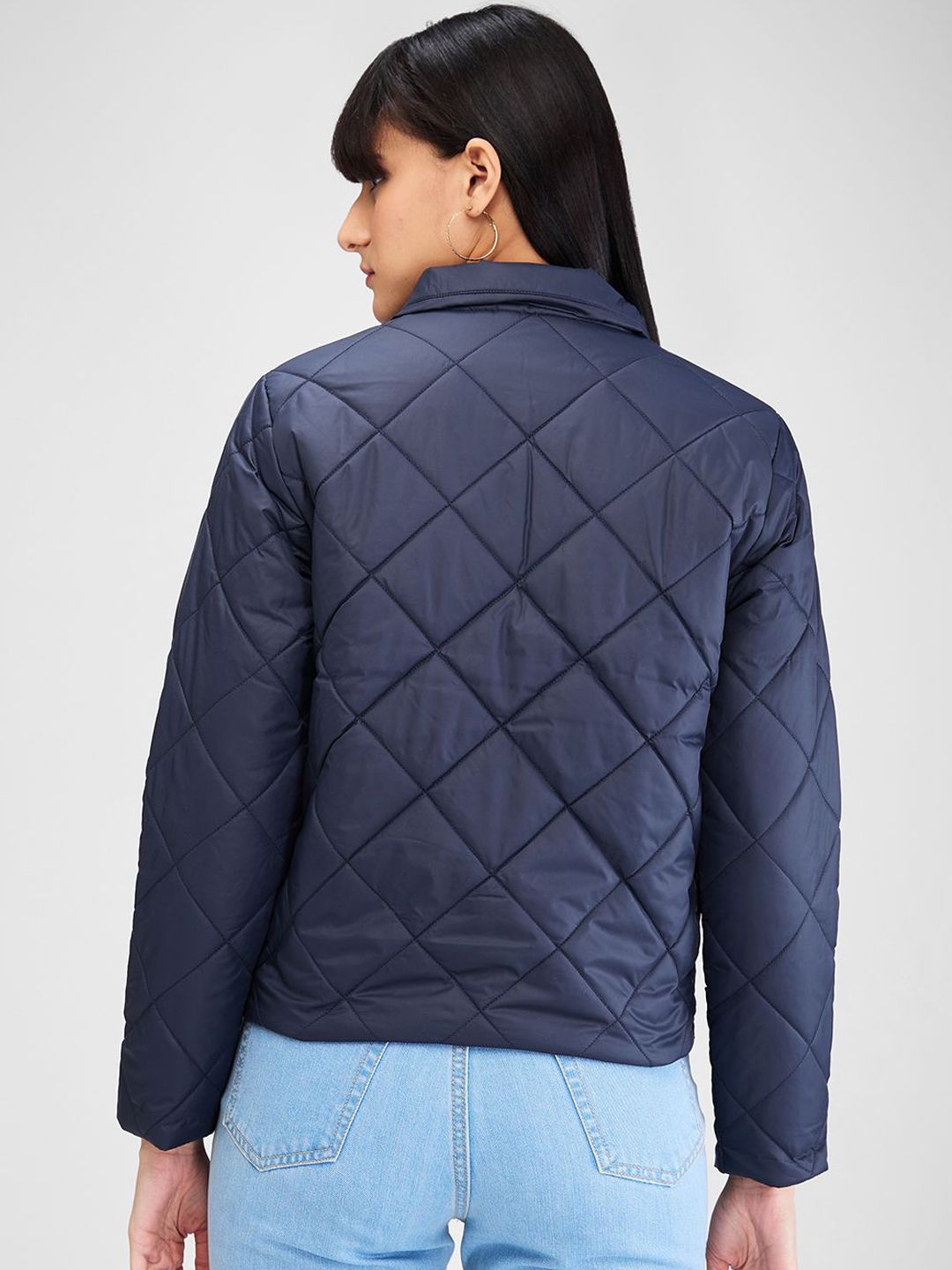Jaket Quilted Geometric Wanita Spykar Wanita