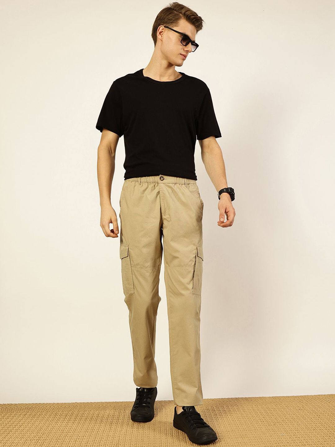 Thomas Scott Men Smart Slim Fit Cargos Trousers