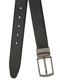 Teakwood Leathers Men Textured Leather Reversible Formal Belt