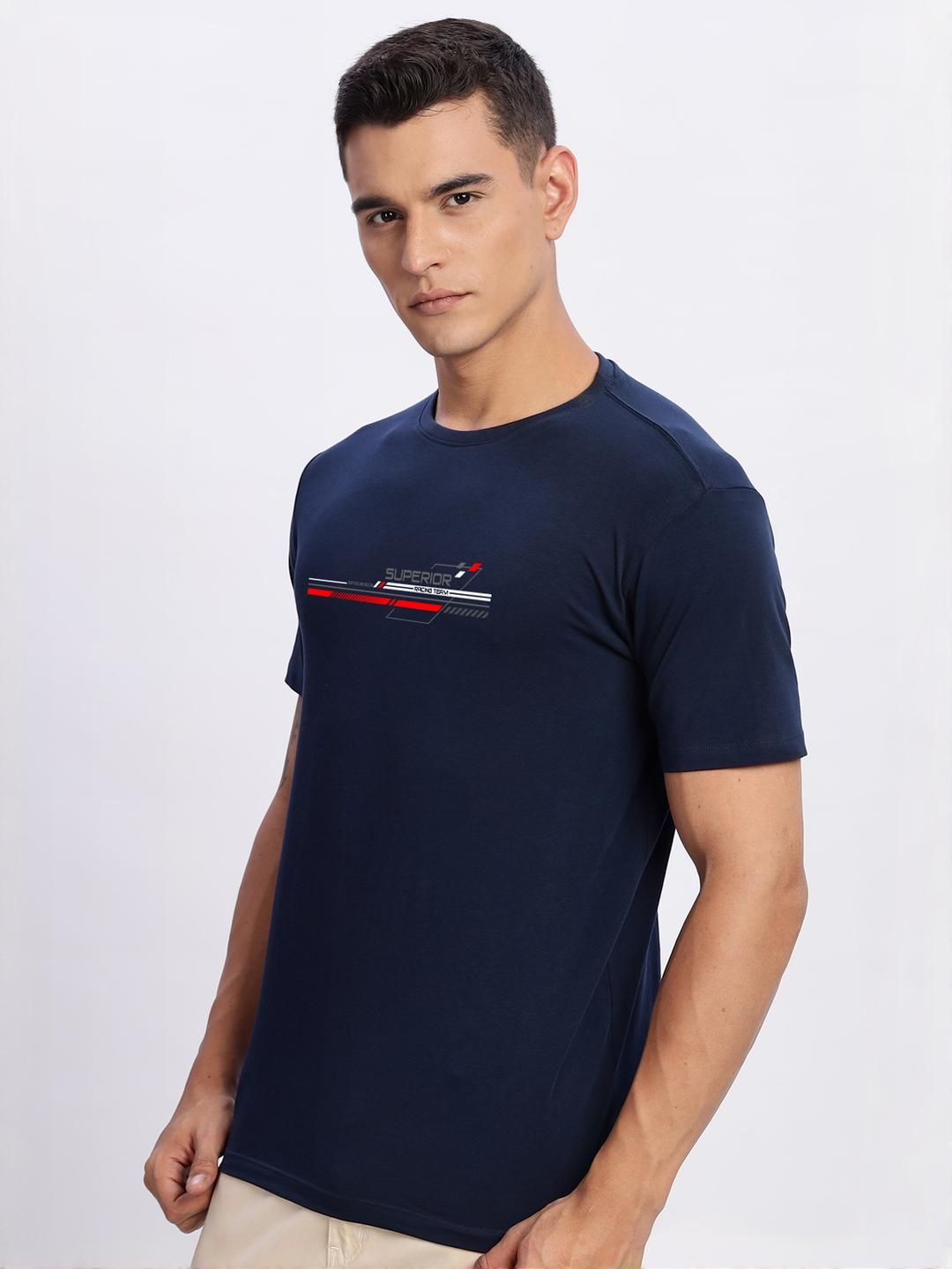 ADRO Men Navy Blue Tshirts