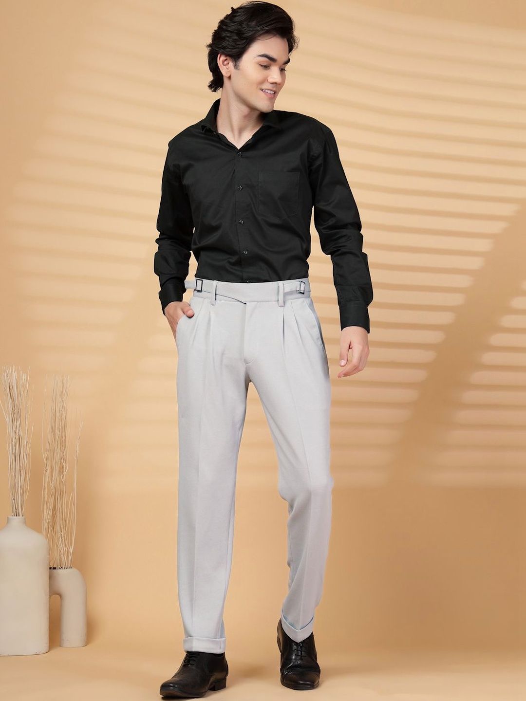 Moda Rapido Men Easy Wash Pleated Trousers