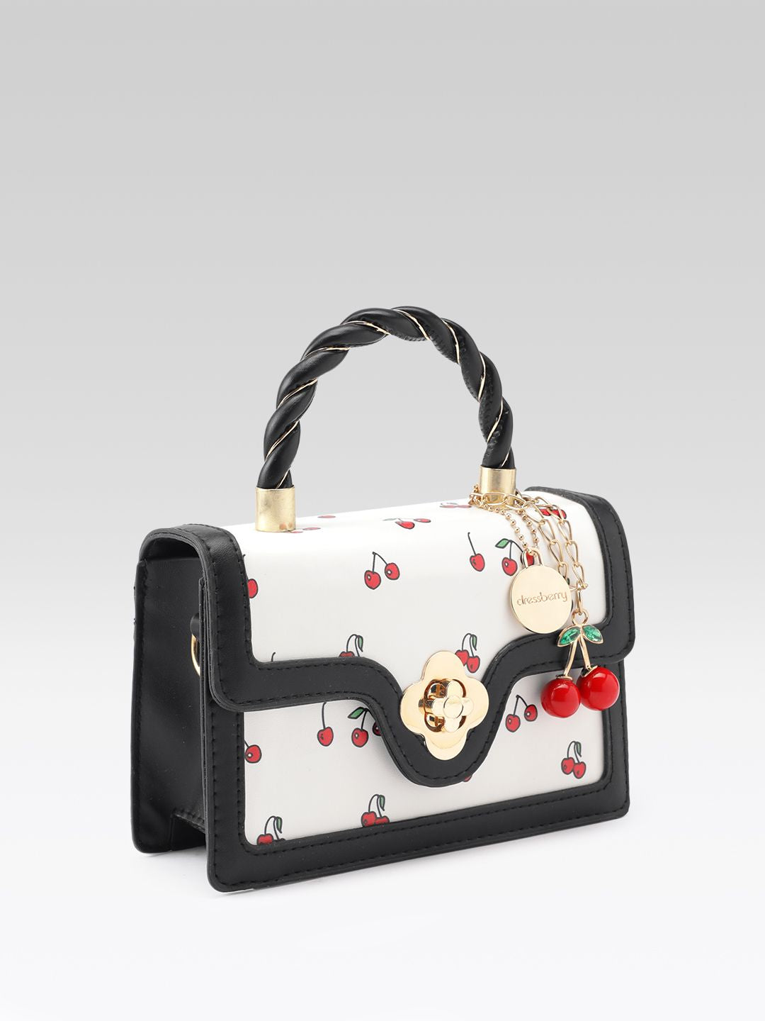 DressBerry Printed Structured Satchel Bag