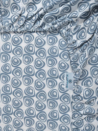 KLOTTHE Blue Geometric Polycotton Single Cadar
