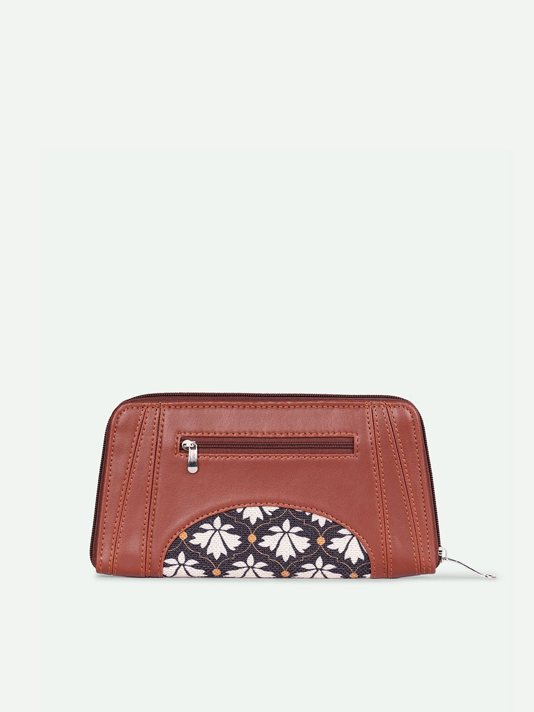 ZOUK Women Floral Printed Leather Zip Around Wallet