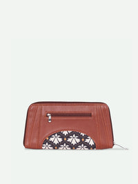 ZOUK Women Floral Printed Leather Zip Around Wallet