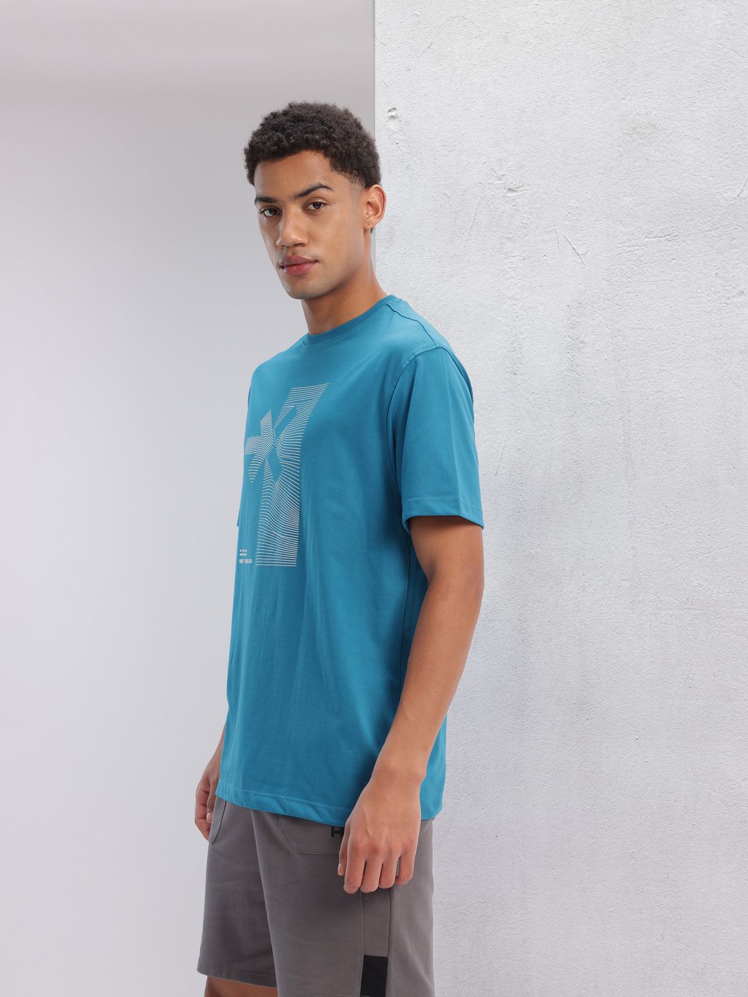 HRX by Hrithik Roshan Brand Logo Print Training T-shirt