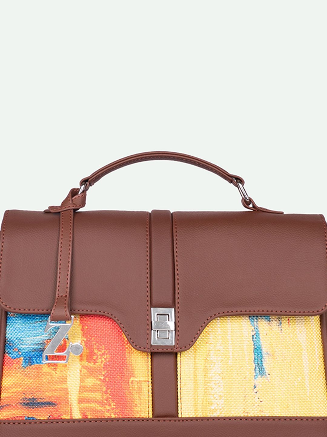 ZOUK Abstract Amaze  Printed Structured Satchel