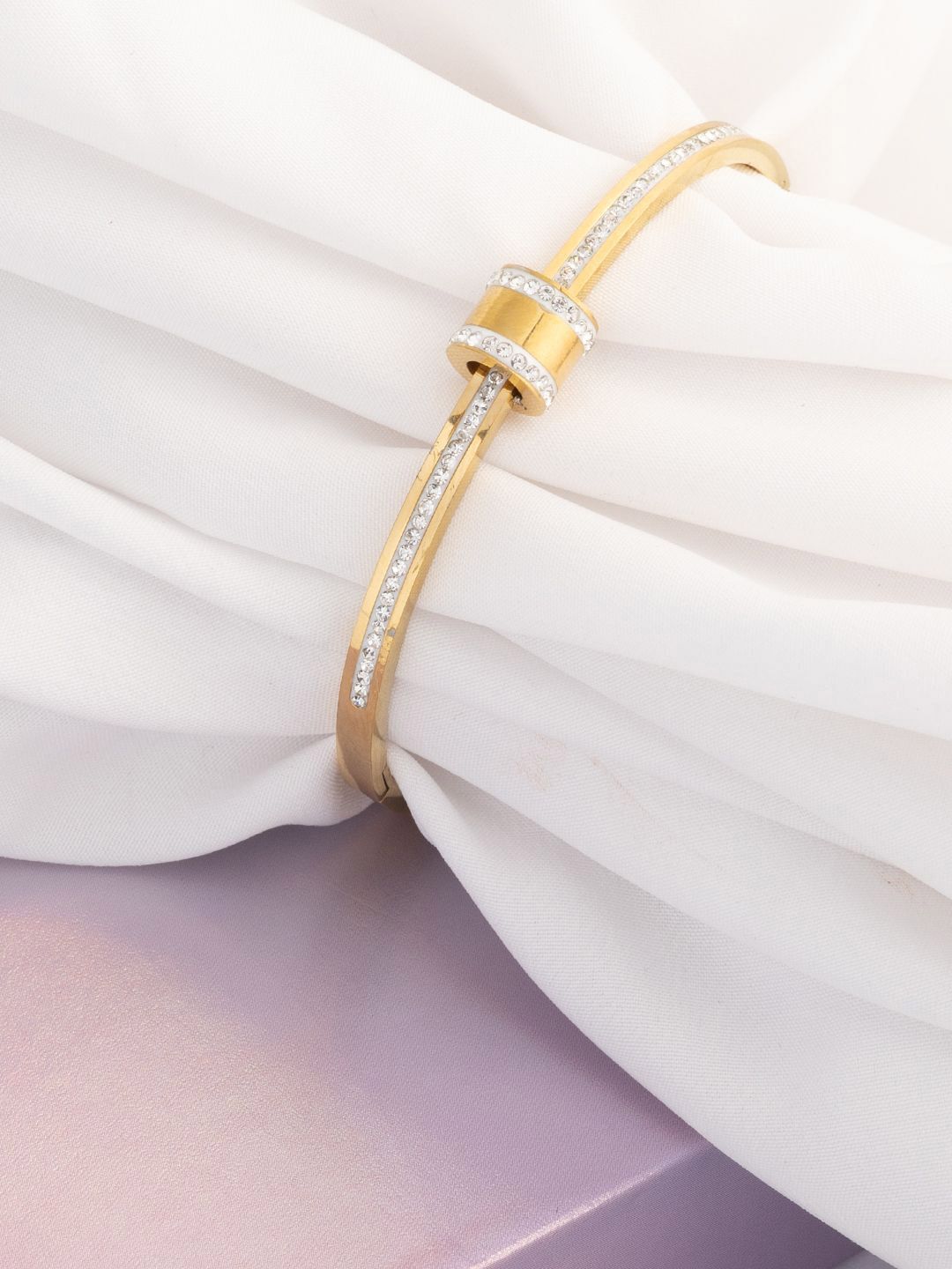 VOGUE PANASH Wanita Brass Gold-plated Bangle-Style Bracelet