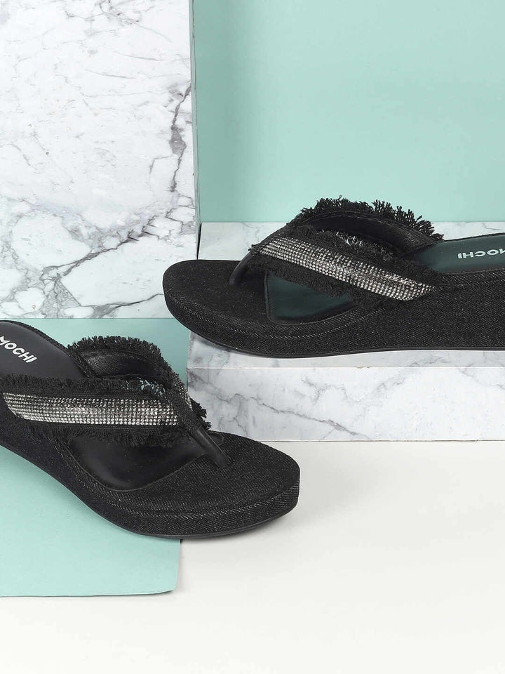 Mochi Embellished Platform Mules
