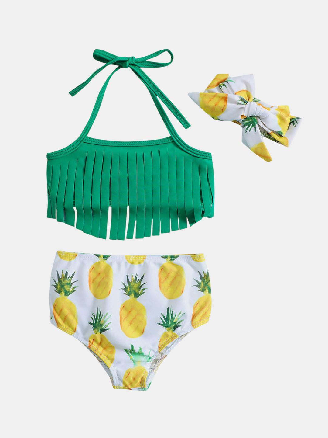 YK Infant Girls Halter Neck Top & Briefs Swim Set