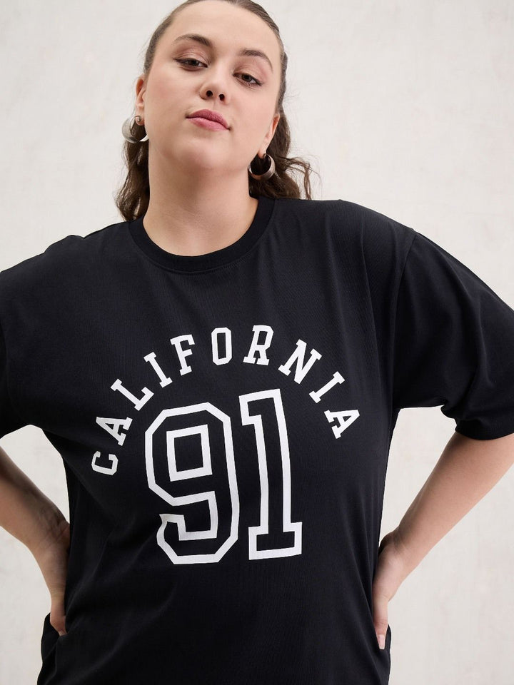 T-Shirt Poket Sassafras Curve Women Printed Women