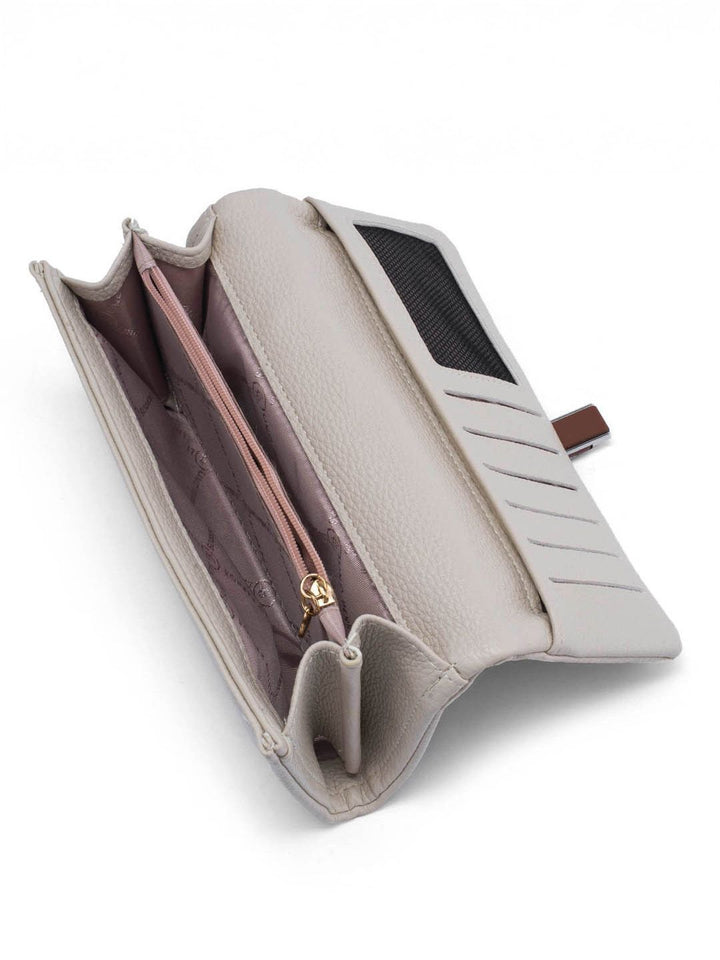 Lino Perros Women Solid Textured Envelope Wallets