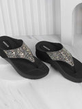 Mochi Embellished Wedge Mules