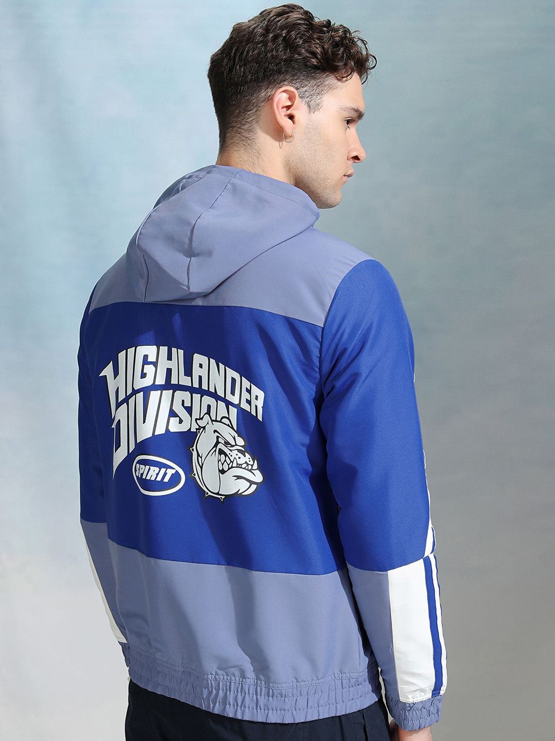HIGHLANDER Men Colourblocked Outdoor Bomber with Patchwork Jacket