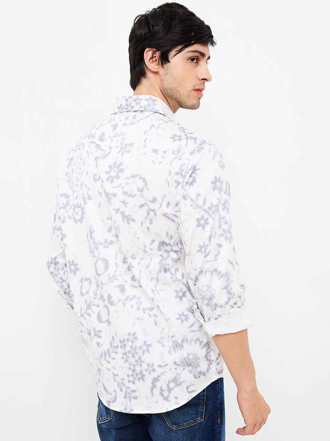 SPYKAR Men Spread Collar Floral Printed Cotton Casual Shirt