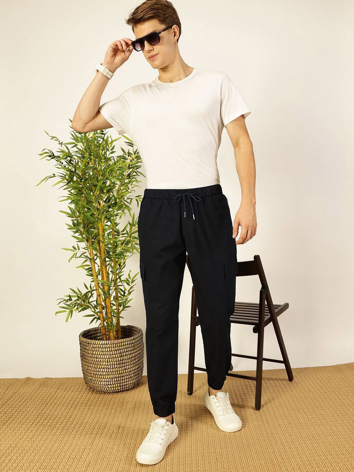 Thomas Scott Men Smart Slim Fit Cargos Trousers