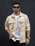 Powerlook Men Spread Collar Tartan Checked Cotton Relaxed Fit Casual Shirt