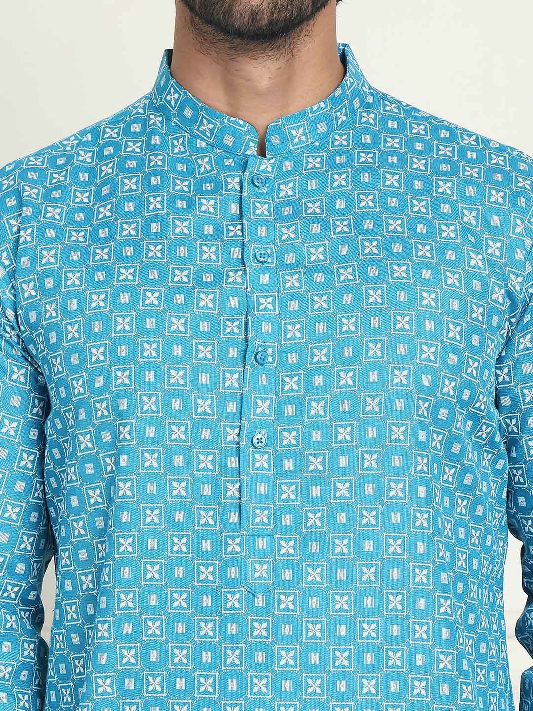 Jompers Men Geometric Printed Kurta