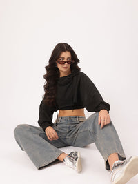 DressBerry Grunge Streetwear Cropped Sweatshirt with Top