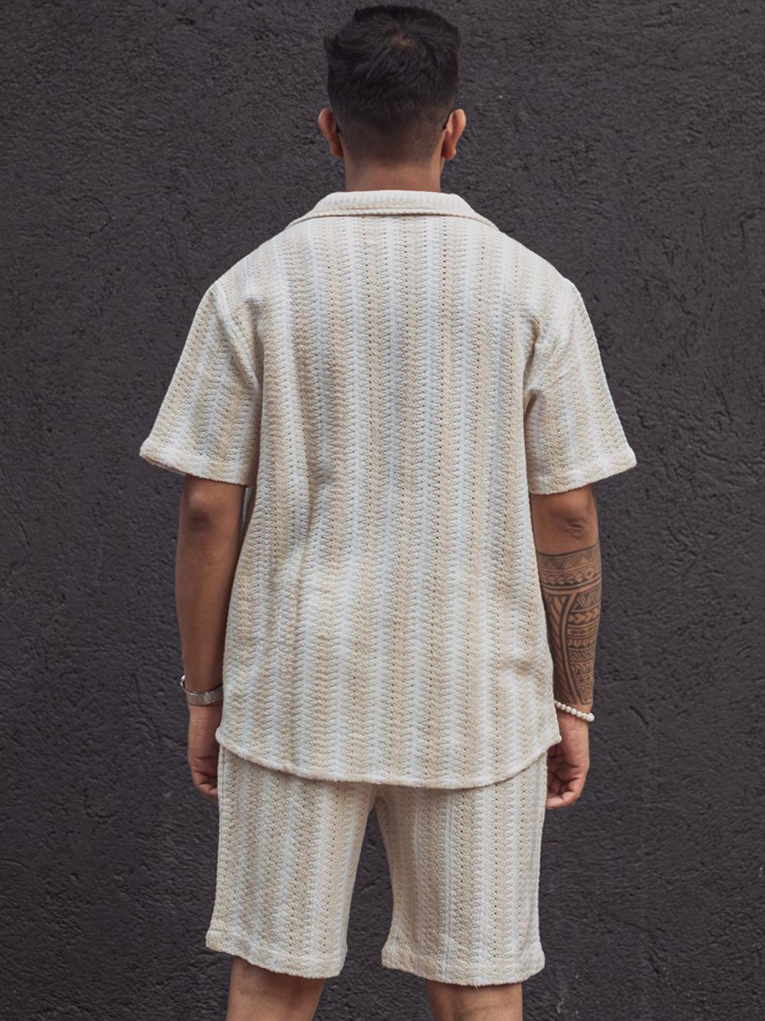 Powerlook Striped Shirt With Shorts