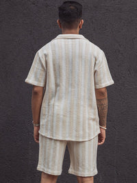 Powerlook Striped Shirt With Shorts