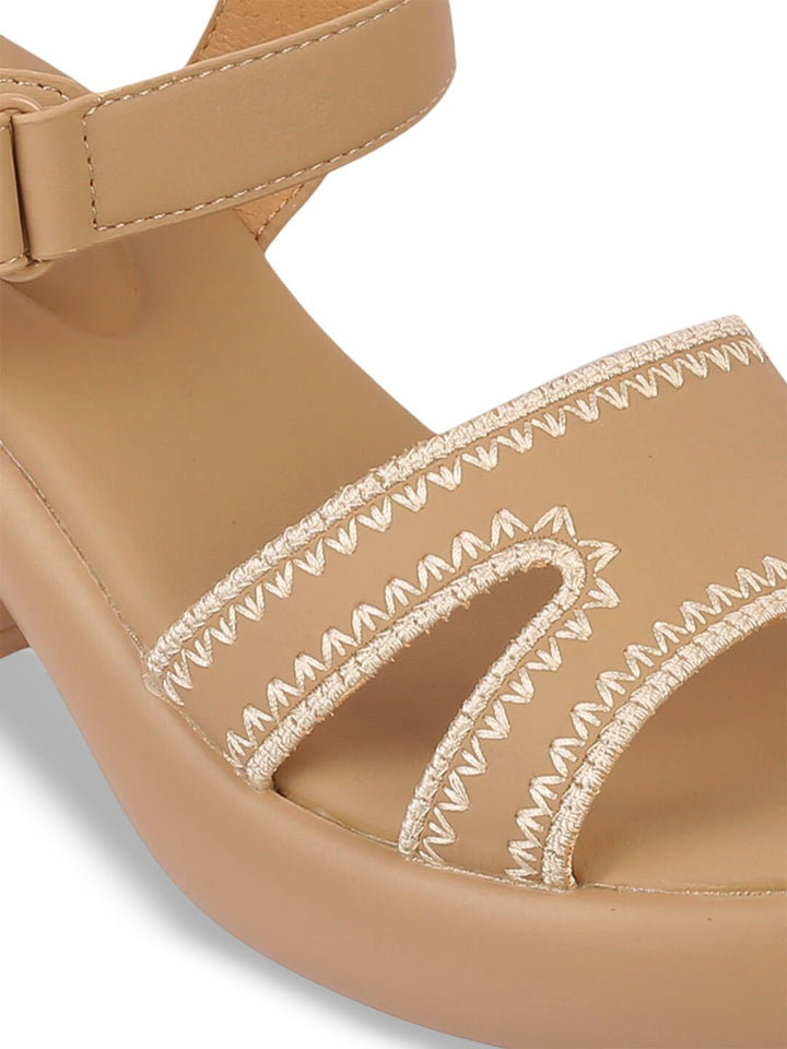 Mochi Embellished Block Sandals