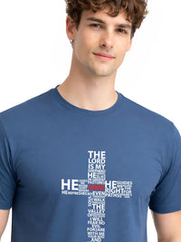 ADRO Typography Printed Round Neck Short Sleeves Regular Fit Pure Cotton T-shirt