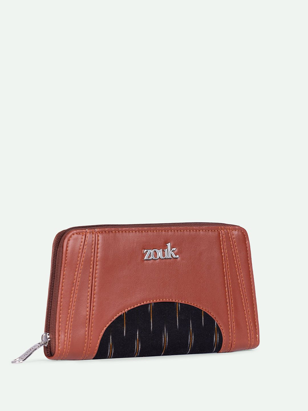 ZOUK Women Arika Zipper Wallet Ikat GreRe