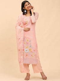 Mamicha Women Floral Regular Pure Cotton Kurta with Palazzos & With Dupatta