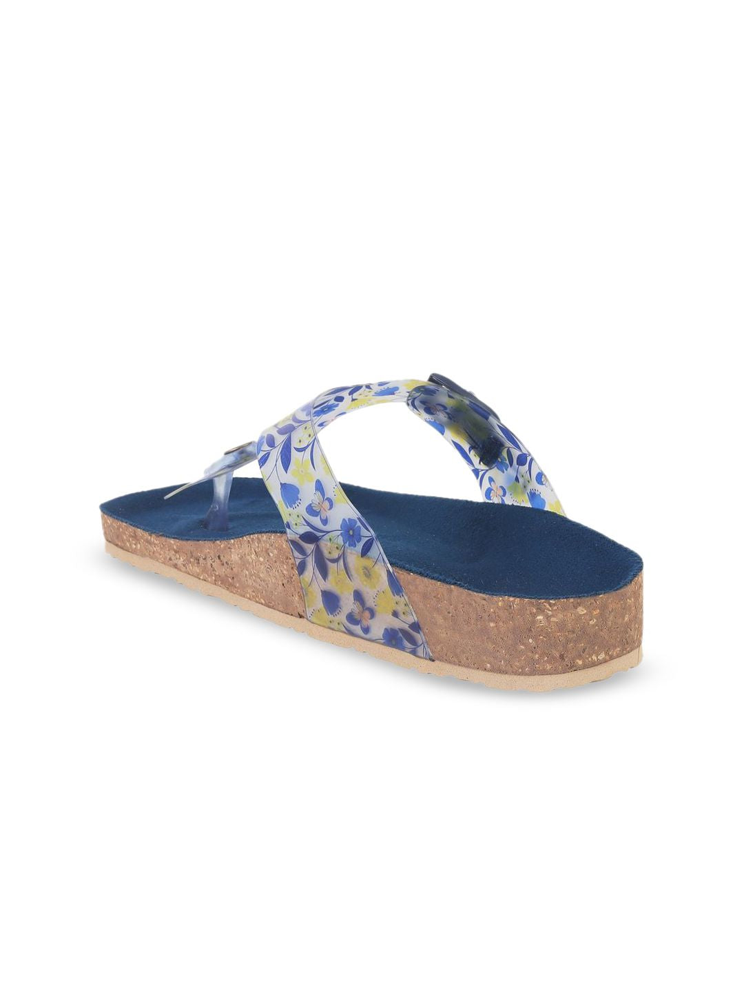Mochi Women Printed T-Strap Flats