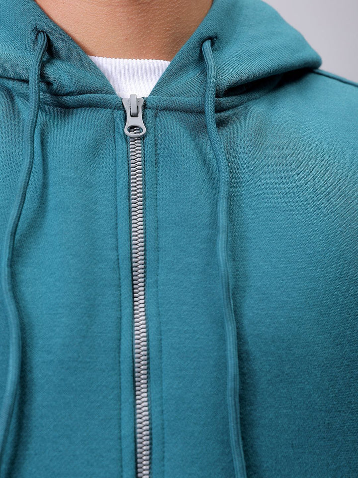 The Indian Garage Co Men Hooded Double Way Front Open Zipper Sweatshirt