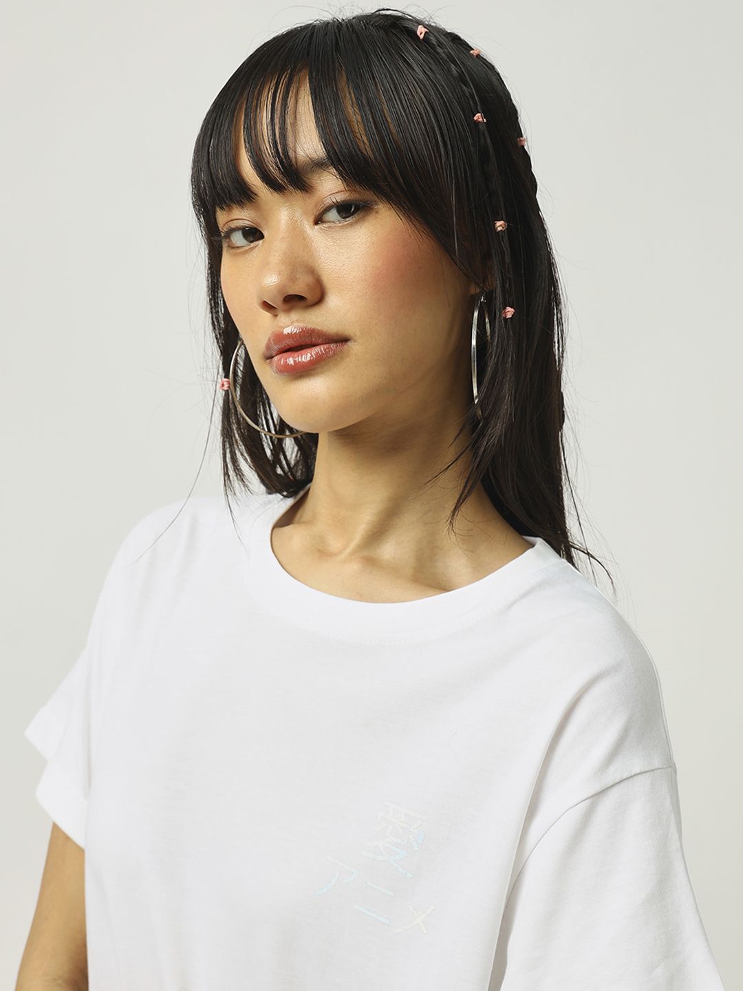 Bewakoof Women Printed Pure Cotton Relaxed Fit T-shirt