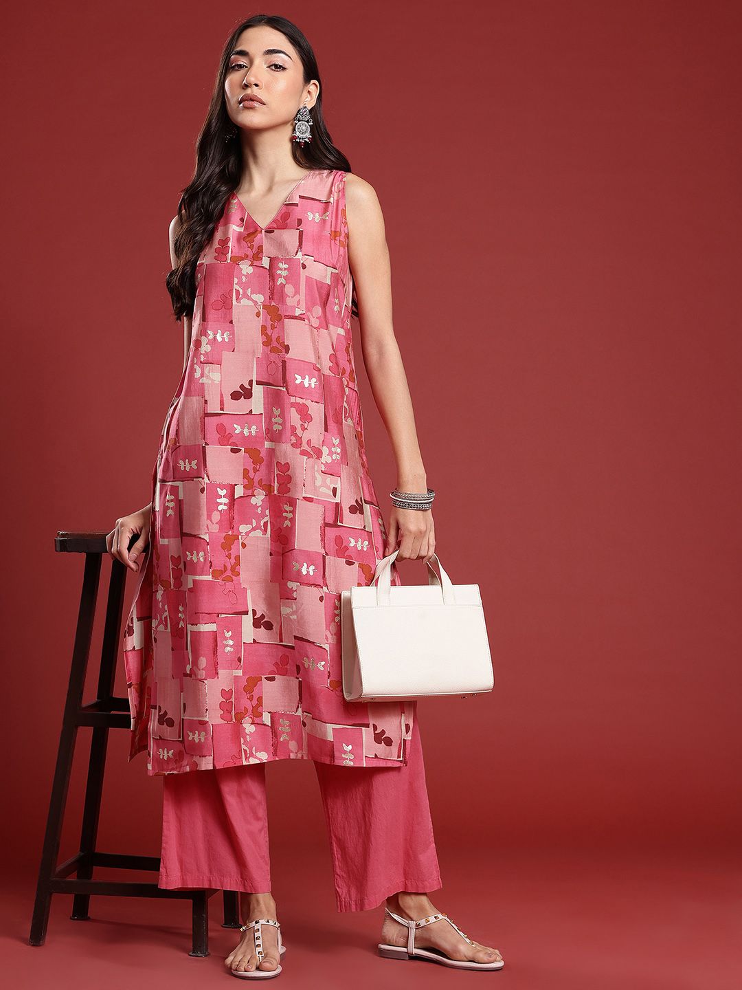 Anouk Printed Straight Kurta