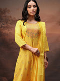 Vishudh Women Straight Jacquard Kurta With Pant & Dupatta