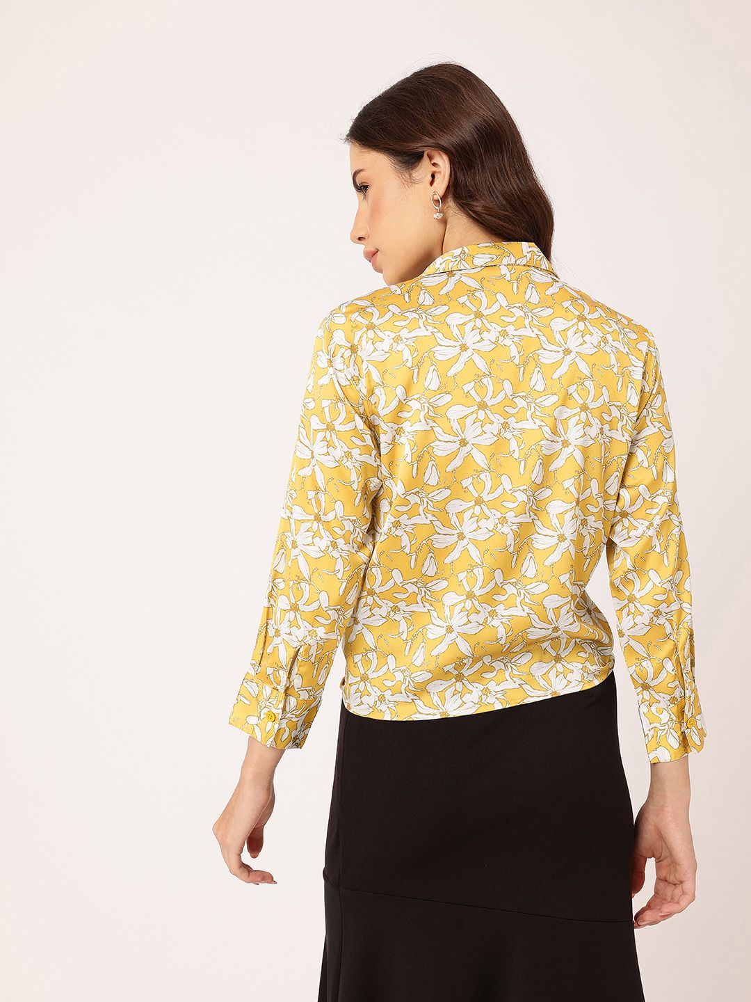 DressBerry Sunshine & Petals Waist Knot Shirt