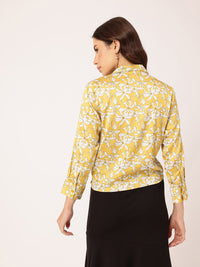 DressBerry Sunshine & Petals Waist Knot Shirt