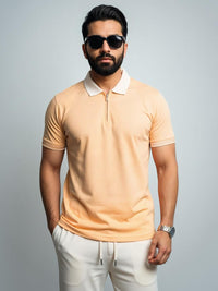 ADRO Men Peach Cotton Tshirts