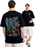 ADRO Men Printed Drop-Shoulder Sleeves T-shirt