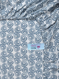 Myntra Elegant Homes Blue & White Geometric 300 TC Single Bedsheet with 1 Pillow Covers