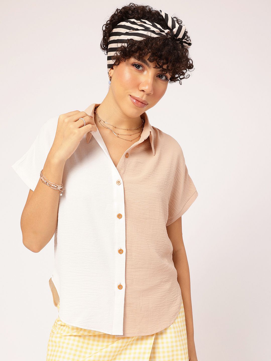 DressBerry Colourblocked Casual Shirt