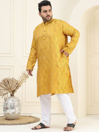 SOJANYA PLUS Plus Size Woven Design Kurta with Pyjama