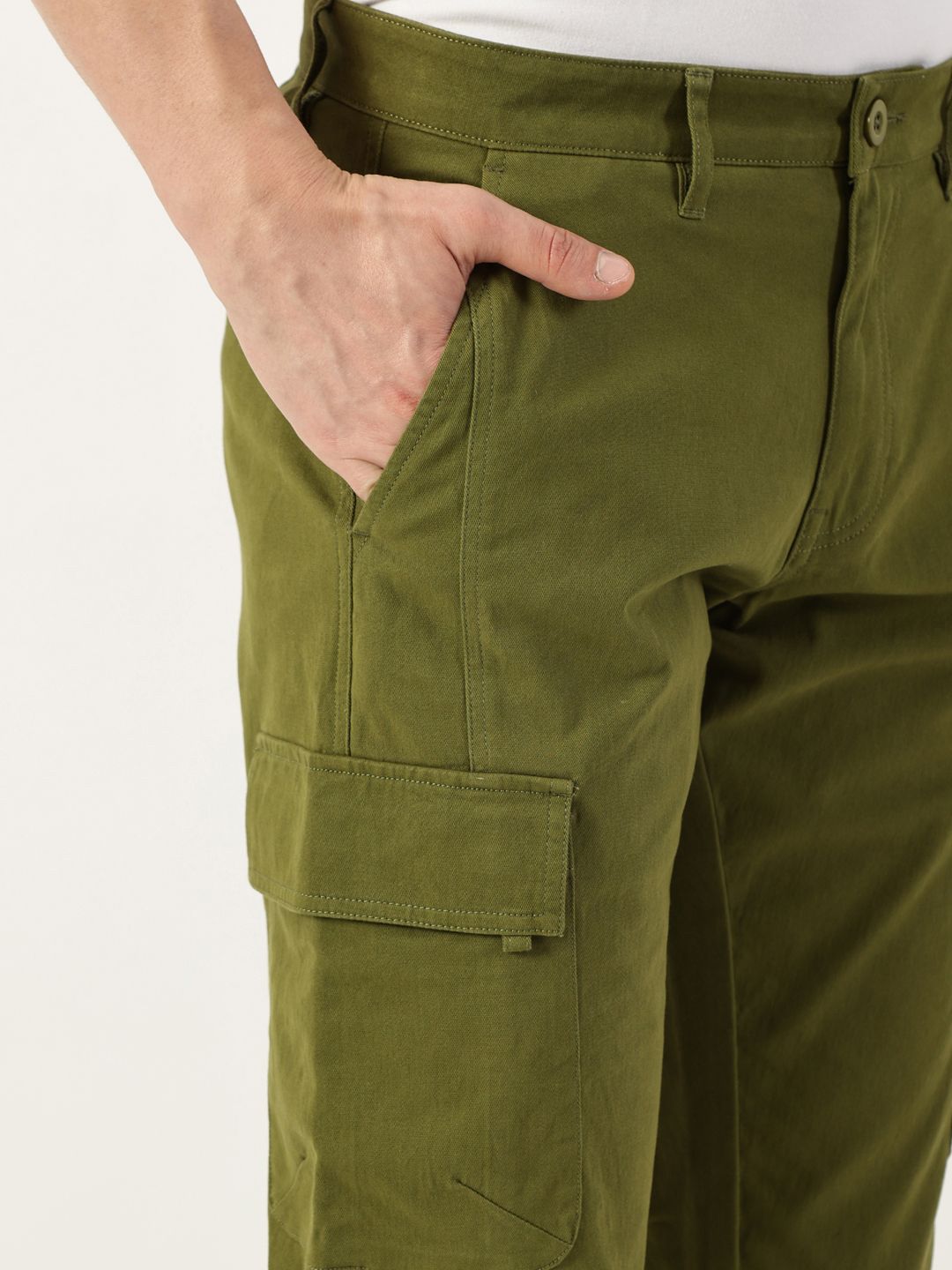 Thomas Scott Men Smart Easy Wash Cargos Trousers