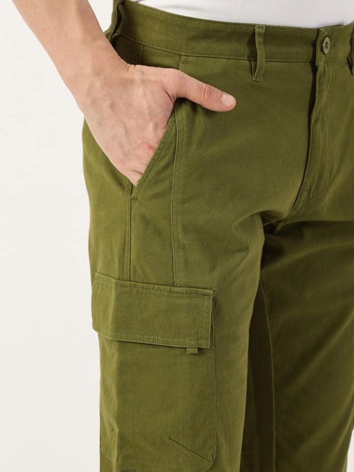 Thomas Scott Men Smart Easy Wash Cargos Trousers