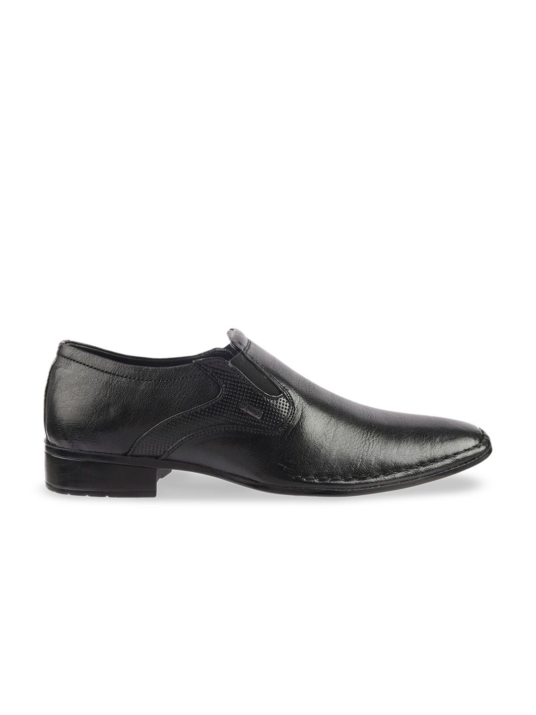 Metro Men Textured Formal Slip On Shoes