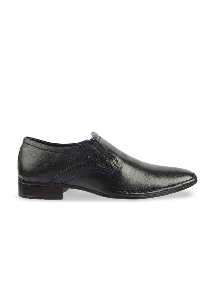 Metro Men Textured Formal Slip On Shoes