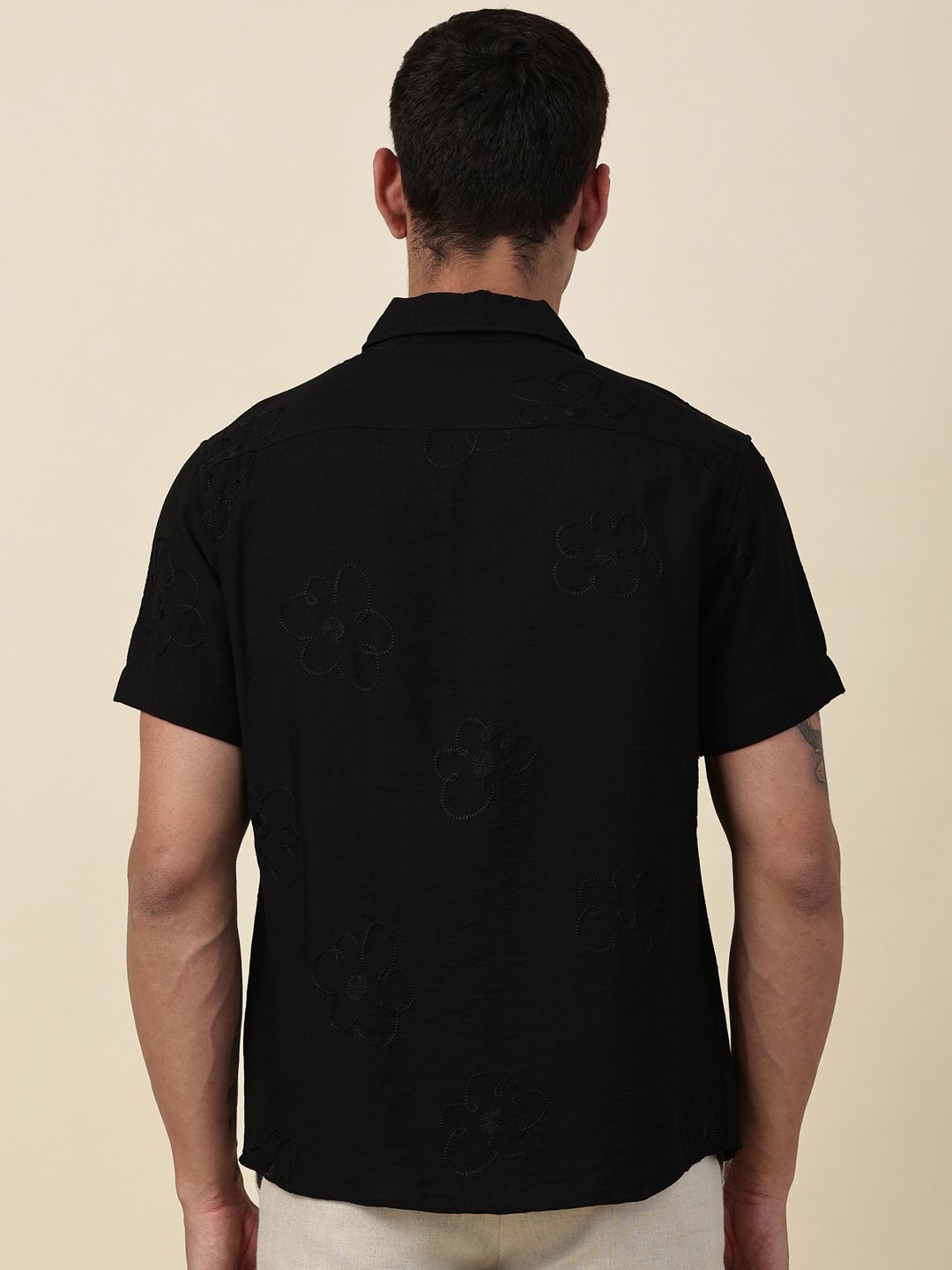 Thomas Scott Men Embroidered Regular Fit Casual Shirt